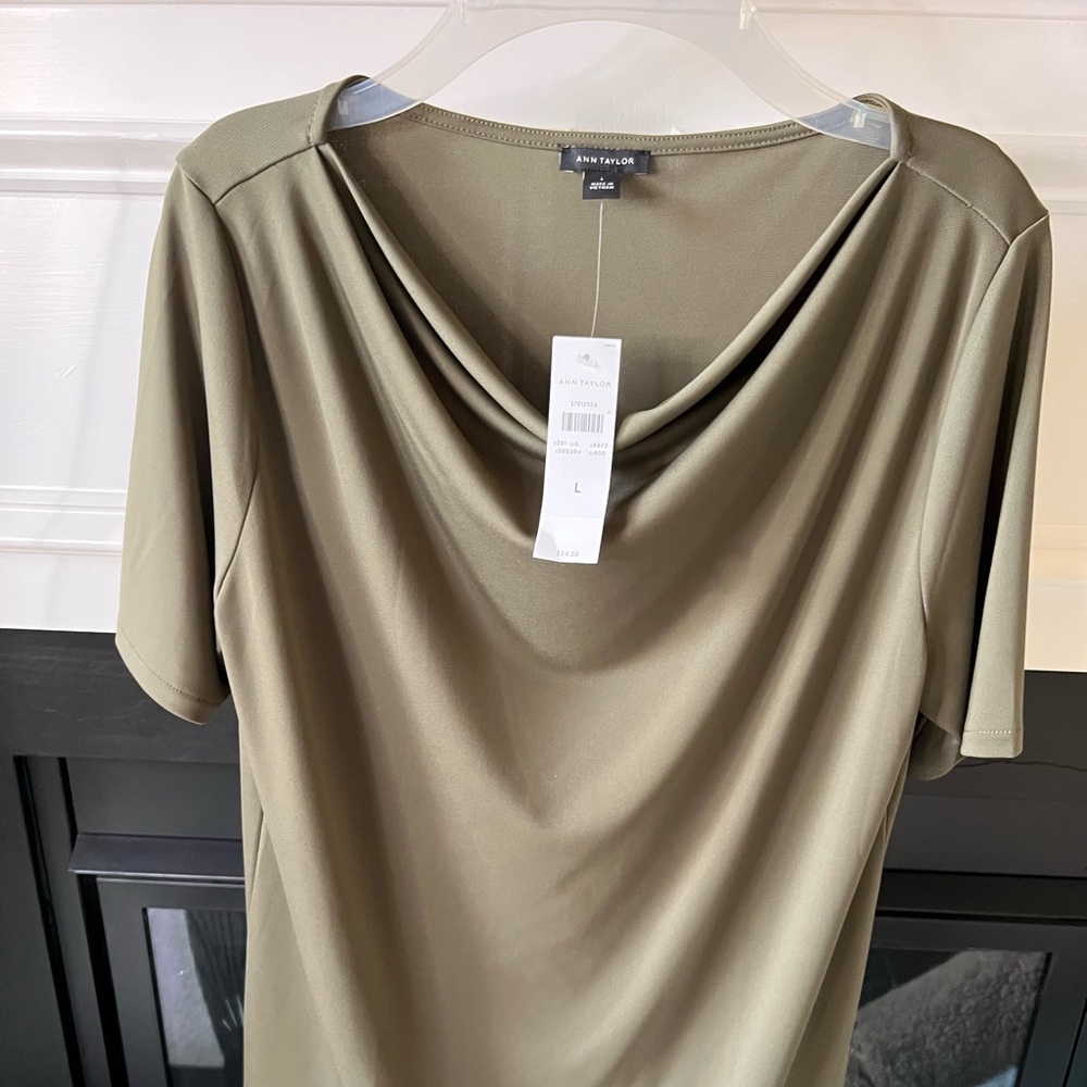 Drape Olive Dress Shirt